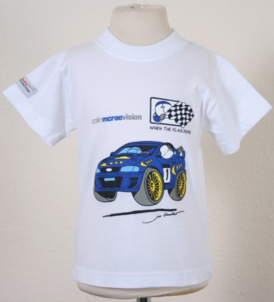 Colin McRae Childs T Shirt Blue Car - click to enlarge