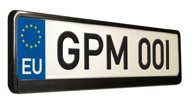 Carbon effect Number Plate Surround