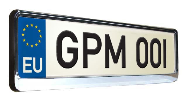 Chrome effect Number Plate Surround