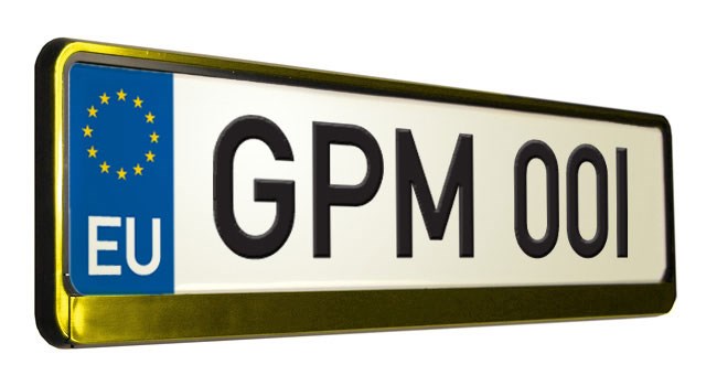 Gold Number Plate Surround