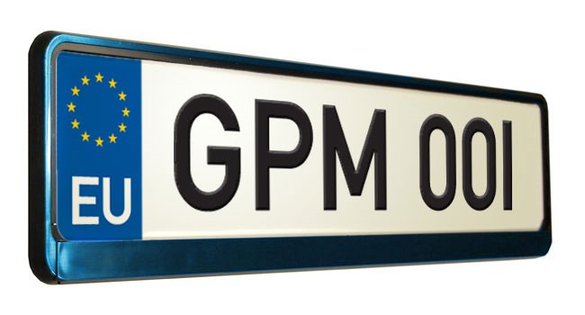 Blue Number Plate Surround