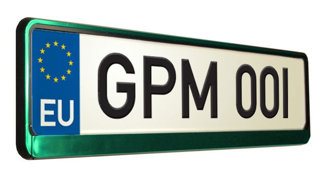 Green Number Plate Surround