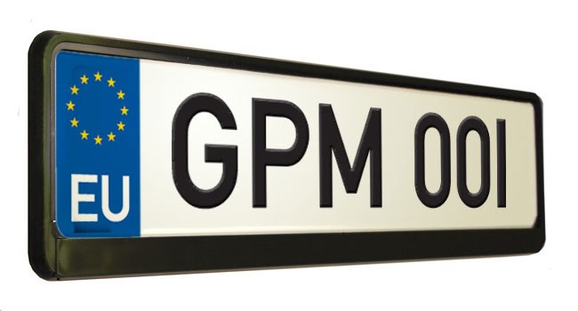 Black Number Plate Surround