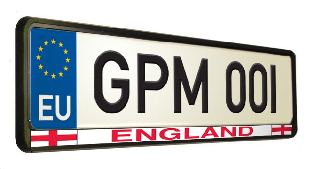 England Flag Number Plate Surround