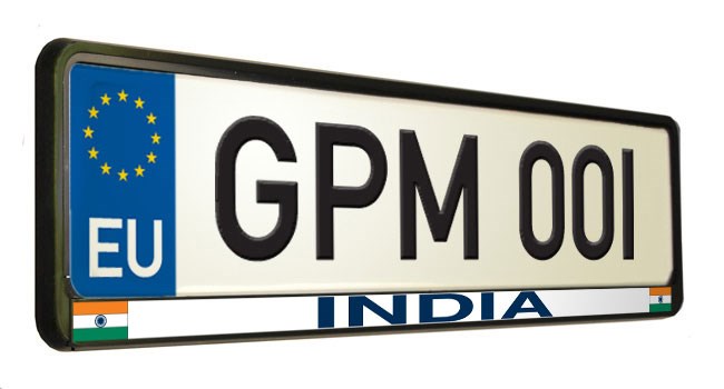 India Flag Number Plate Surround
