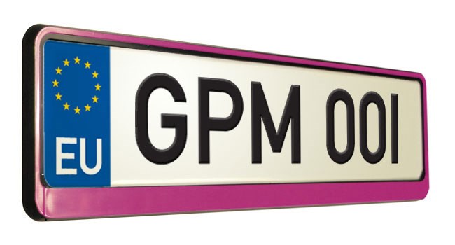 Pink Number Plate Surround