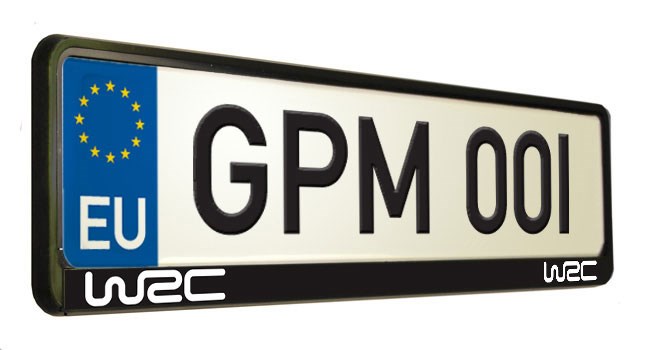World Rally Championship 1 Number Plate Surround