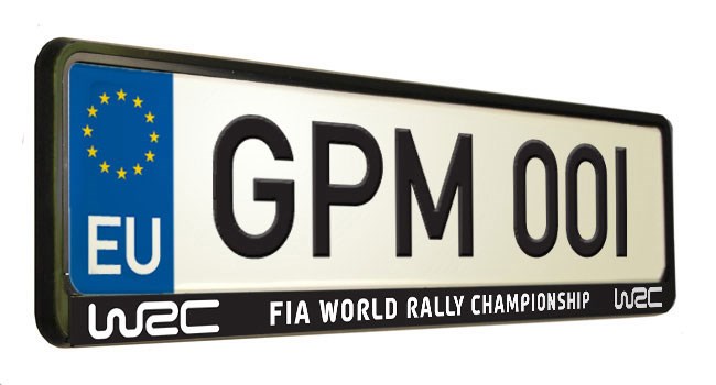 World Rally Championship 3 Number Plate Surround