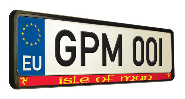 Isle of Man Flag Number Plate Surround