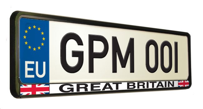 Great Britain Flag Number Plate Surround