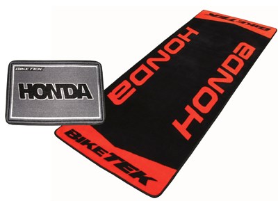 Combo Biketek Garage Mat Series 2  Honda Logo