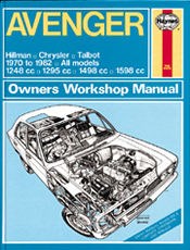 Hillman Avenger (70 - 82) UP to Y Book