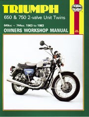 Triumph 650 & 750 2-valve Unit Twins (63 - 83) Haynes Repair Manual