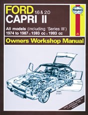 Ford Capri II (and III) 1.6 & 2.0 (74 - 87) Haynes Repair Manual