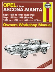 Opel Ascona & Manta (B Series) (Sept 75 - 88) Haynes Repair Manual