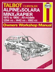 Talbot Alpine, Solara, Minx & Rapier (75 - 86) UP to D Book
