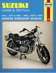 Suzuki GS550 (77 - 82) & GS750 Fours (76 - 79) Haynes Repair Manual