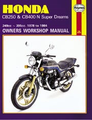 Honda CB250 & CB400N Super Dreams (78 - 84) Haynes Repair Manual