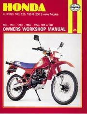 Honda Xl/xr 80, 100, 125, 185 & 200 2-VALVE Models (78 - 87) Book
