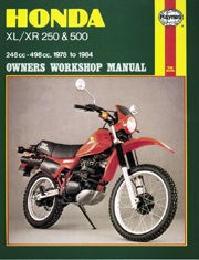 Honda XL/XR 250 & 500 (78 - 84) Haynes Repair Manual