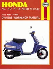 Honda NB, ND, NP & NS50 Melody (81 - 85) Haynes Repair Manual