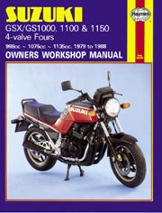 Suzuki GS/GSX1000, 1100 & 1150 4-valve Fours (79 - 88) Haynes Repair Manual