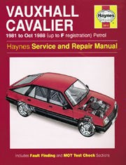 Vauxhall Cavalier (81 - Oct 88) UP to F Book