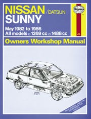 Nissan Sunny (may 82 - Oct 86) UP to D Book