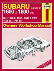 Subaru 1600 & 1800 (nov 79 - 90) UP to H Book