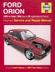 Ford Orion (83 - Sept 90) UP to H Book