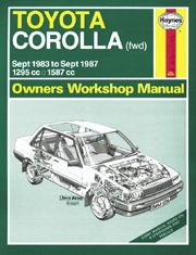 Toyota Corolla (Sept 83 - Sept 87) Haynes Repair Manual