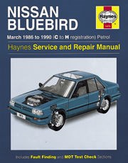 Nissan Bluebird (mar 86 - 90) C to H Book