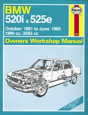 BMW 520I & 525E (oct 81 - June 88) UP to E Book