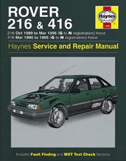 Rover 216 & 416 (89 - 96) G to N Book