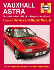 Vauxhall Astra (oct 91 - Feb 98) J to R Book