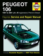 Peugeot 106 Petrol & Diesel (91 - 02) J-reg. Onwards Book
