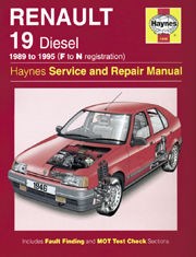 Renault 19 Diesel (89 - 96) F to N Book