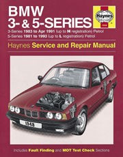 BMW 3- & 5-SERIES (sohc) (81 - 91) UP to J Book