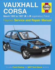 Vauxhall Corsa (mar 93 - 97) K to R Book