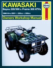 Kawasaki Bayou 220/300 & Prairie 300 Atvs (86 - 01) Book