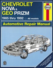 Chevrolet Nova & Geo Prizm (85 - 92) Book