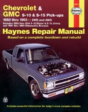 Chevrolet S-10 & Gmc S-15 Pick-ups, & Olds Bravada (82 - 93) Book