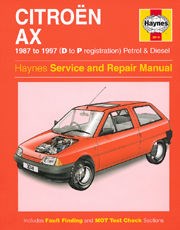 Citroën AX Petrol & Diesel (87 - 97) D to P Book