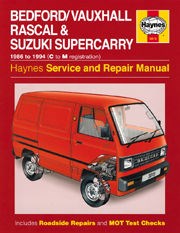 Bedford/vauxhall Rascal & Suzuki Supercarry (86 - Oct 94) C to M Book