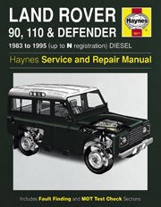 Land Rover 90, 110 & Defender Diesel (83 - 95) UP to N Book