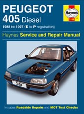 Peugeot 405 Diesel (88 - 97) E to P Book