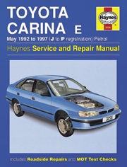 Toyota Carina E (may 92 - 97) J to P Book