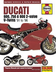 Ducati 600, 750 & 900 2-VALVE V-twins (91 - 96) Book