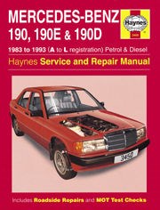 Mercedes-Benz 190, 190E & 190D Petrol & Diesel (83 - 93) A to L Book