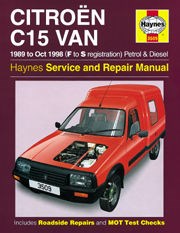 Citroën C15 Van Petrol & Diesel (89 - Oct 98) F to S Book